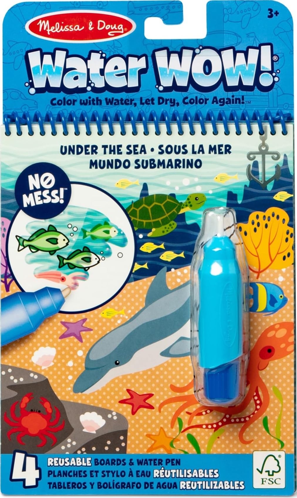 Melissa & Doug On the Go Water Wow! Under the Sea Color-Reveal Activity Pad | 4 