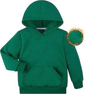 BIG ELEPHANT Boys Hooded Sweatshirt Fleece Pullover Hoodies Long Sleeve Warm Hoodie Sweatshirts with Pocket for Kids