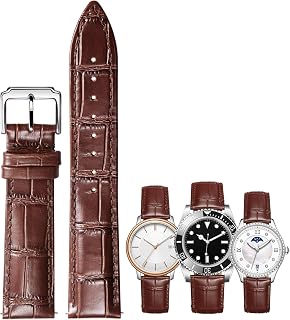 BINLUN Bracelet de Montre en Cuir Véritable Remplacement Bracelets Montres à Dégagement Rapide pour Homme Femme avec 10 Couleurs (10mm,12mm,14mm,15mm,16mm,17mm,18mm,19mm,20mm,21mm,22mm,23mm,24mm)