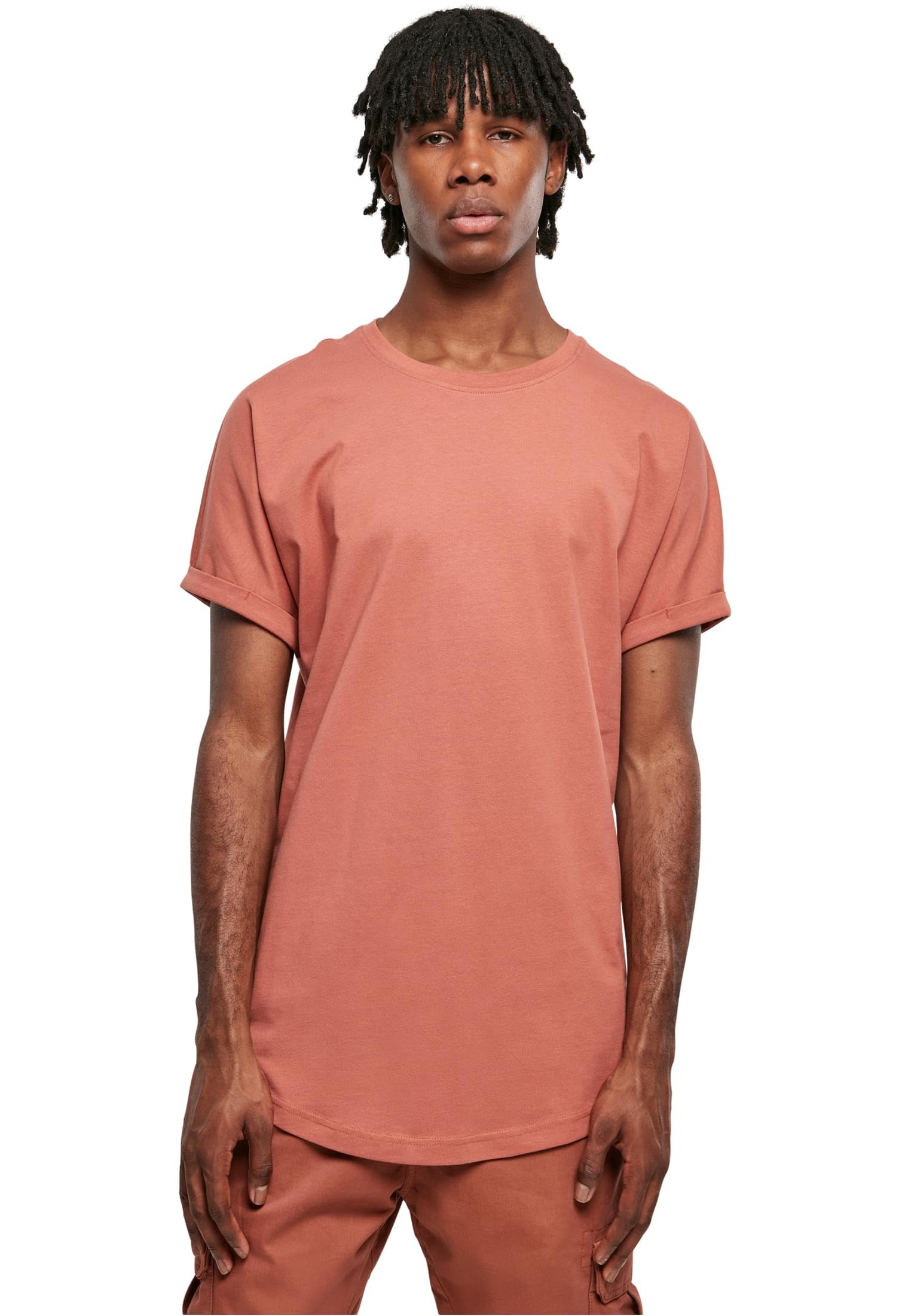 Urban Classics Men's Long Shaped Turnup Tee Casual T-Shirt for Men Long Cut Avai