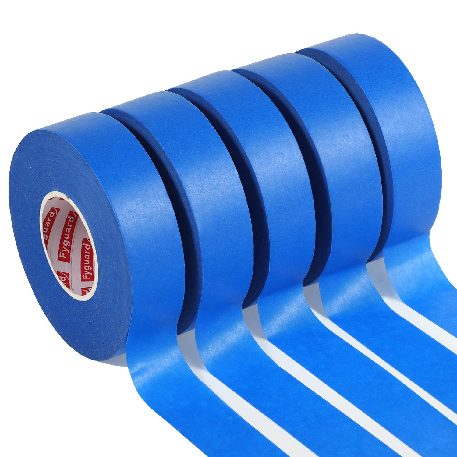 Fyguard 5 Rolls Blue Painters Tape 24mm x 50m Masking Tape for Painting | UV Res