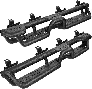 BINARY STAR Running Boards Compatible with 2020-2026 Jeep Gladiator Jt | 4 Door Side Steps, 6 Inch Wide Drop Steps, Solid Carbon Steel Step Bars, No-Drill Bolt on Design for Easy DIY Installation