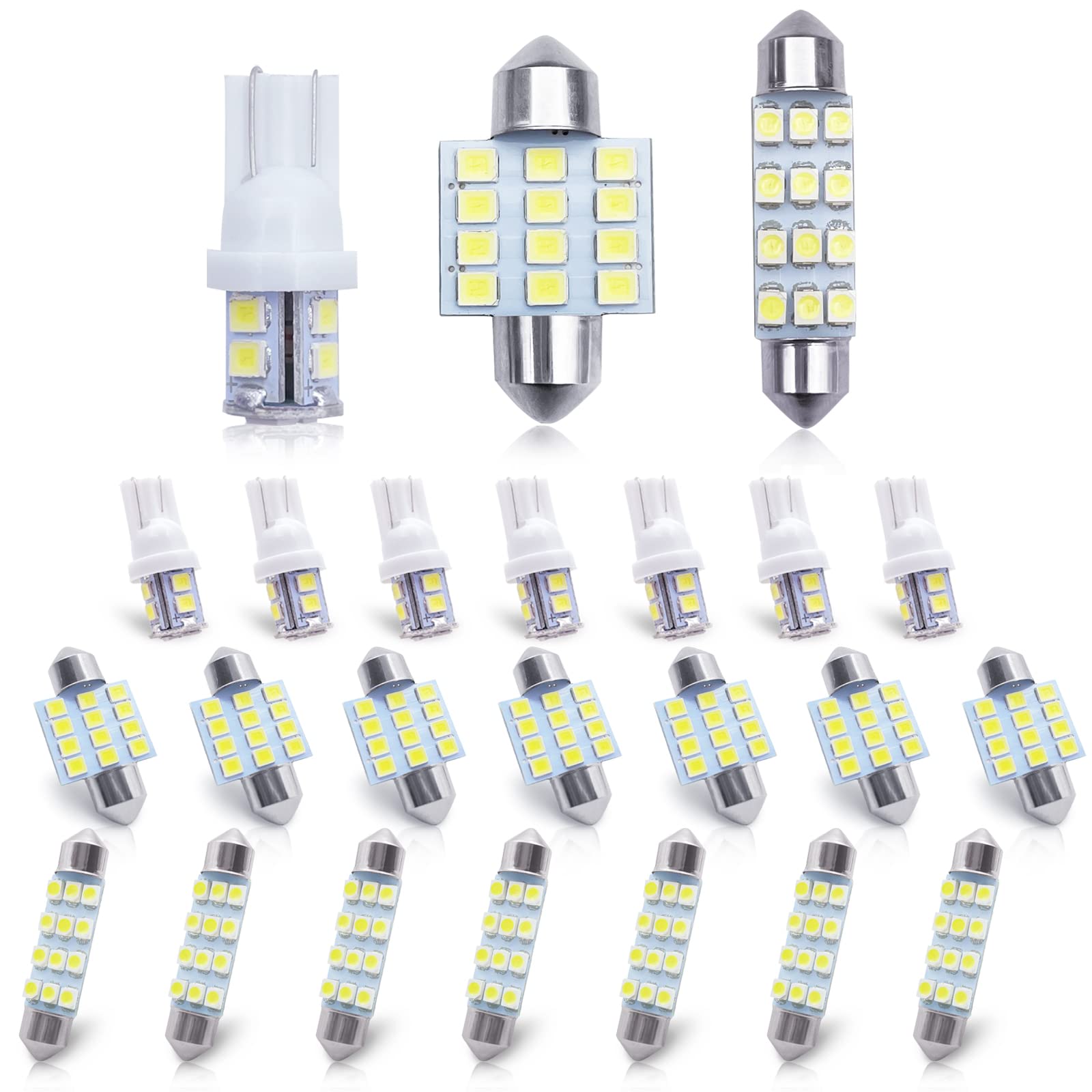 YOGEIER Car Led Bulb, Led Combination Set of 24 Sets, Used for Car Interior/Indo
