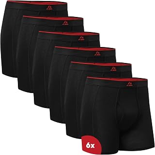 DANISH ENDURANCE Bamboo Boxers for Men, Soft & Breathable Underwear, Soft Antibacterial Pants, with or without fly, 6 or 10 Pack