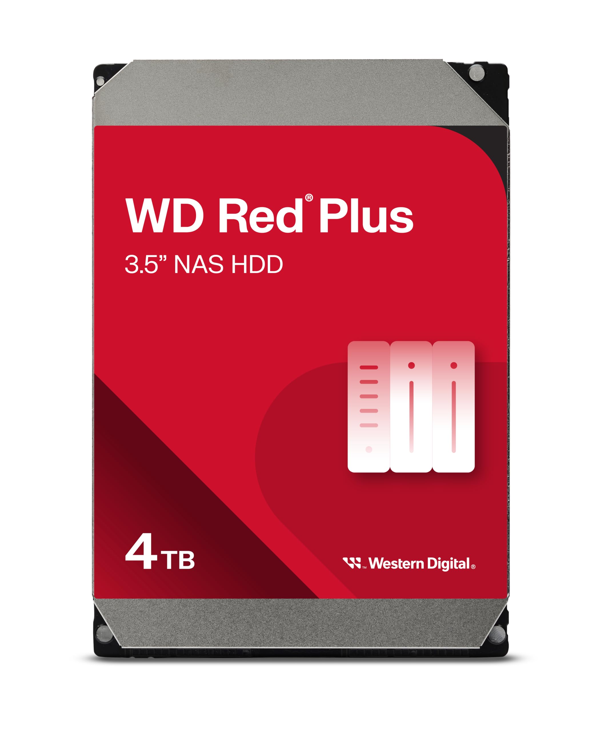 Western Digital 4TB WD Red Plus NAS Internal Hard Drive HDD - 5400 RPM, SATA 6 G