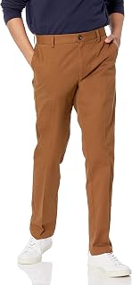 Amazon Essentials Mens Anti-Wrinkle & Flare Slim Fit Chino Trousers