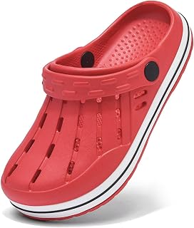 Cubufly Scarpe da giardino per bambini Ragazzi Ragazze Glitter Stripe Band Zoccoli Bambino Slip On Sandali Acqua Bambini Spiaggia Piscina Slipper