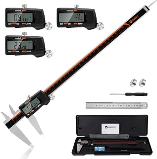 HARDELL Digital Caliper 12 Inch, Large LCD Screen Caliper Measuring Tool | Auto-Off Feature Electronic Vernier Caliper, Inch/MM/Fraction,Digital Ruler for 3D Printing/Jewelers/Woodworkers