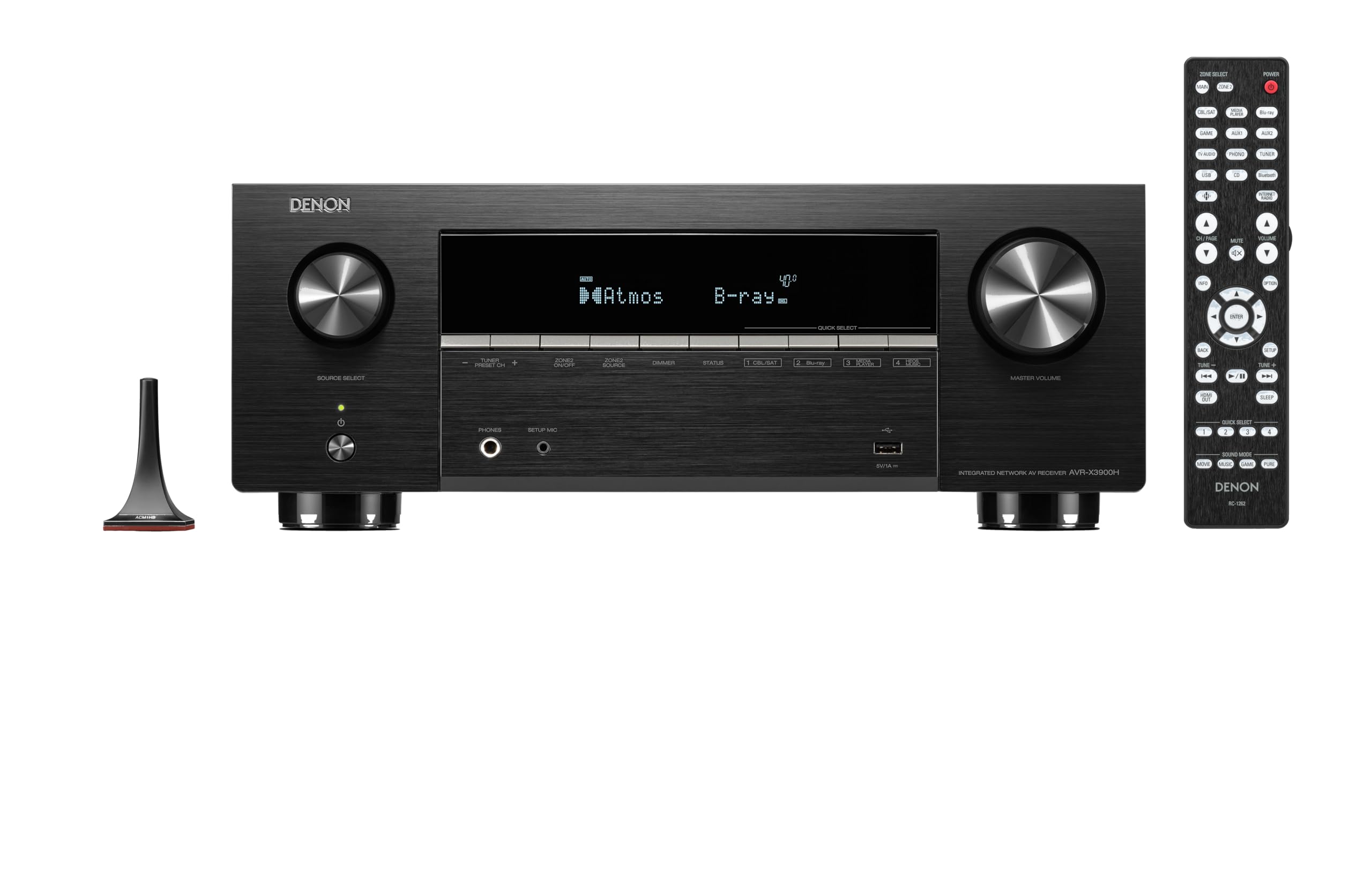 Denon AVR-X3900H 9.4 Channel AV Receiver, HEOS Multiroom Audio Streaming | 105W 