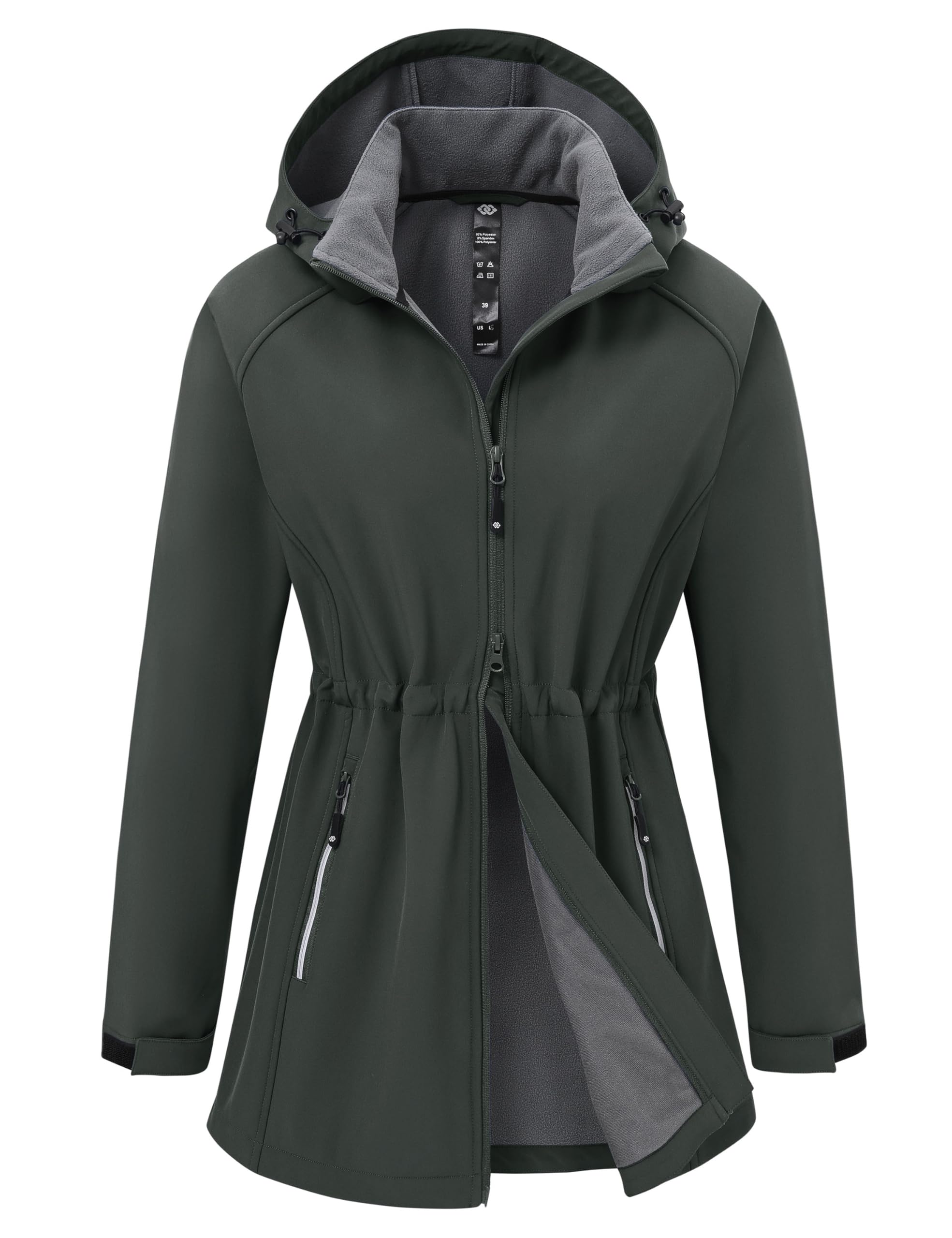 MoFiz Giacca softshell da donna, impermeabile, antivento, funzionale, leggera, a
