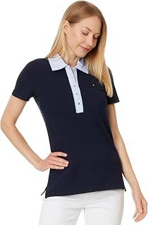Tommy Hilfiger Women's Jenny Collar Contrast-Trim Polo Tee