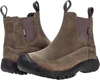 KEEN Anchorage 3 Men's Insulated Waterproof Snow Boot, Grey Black Steel Grey Black, 45 EU