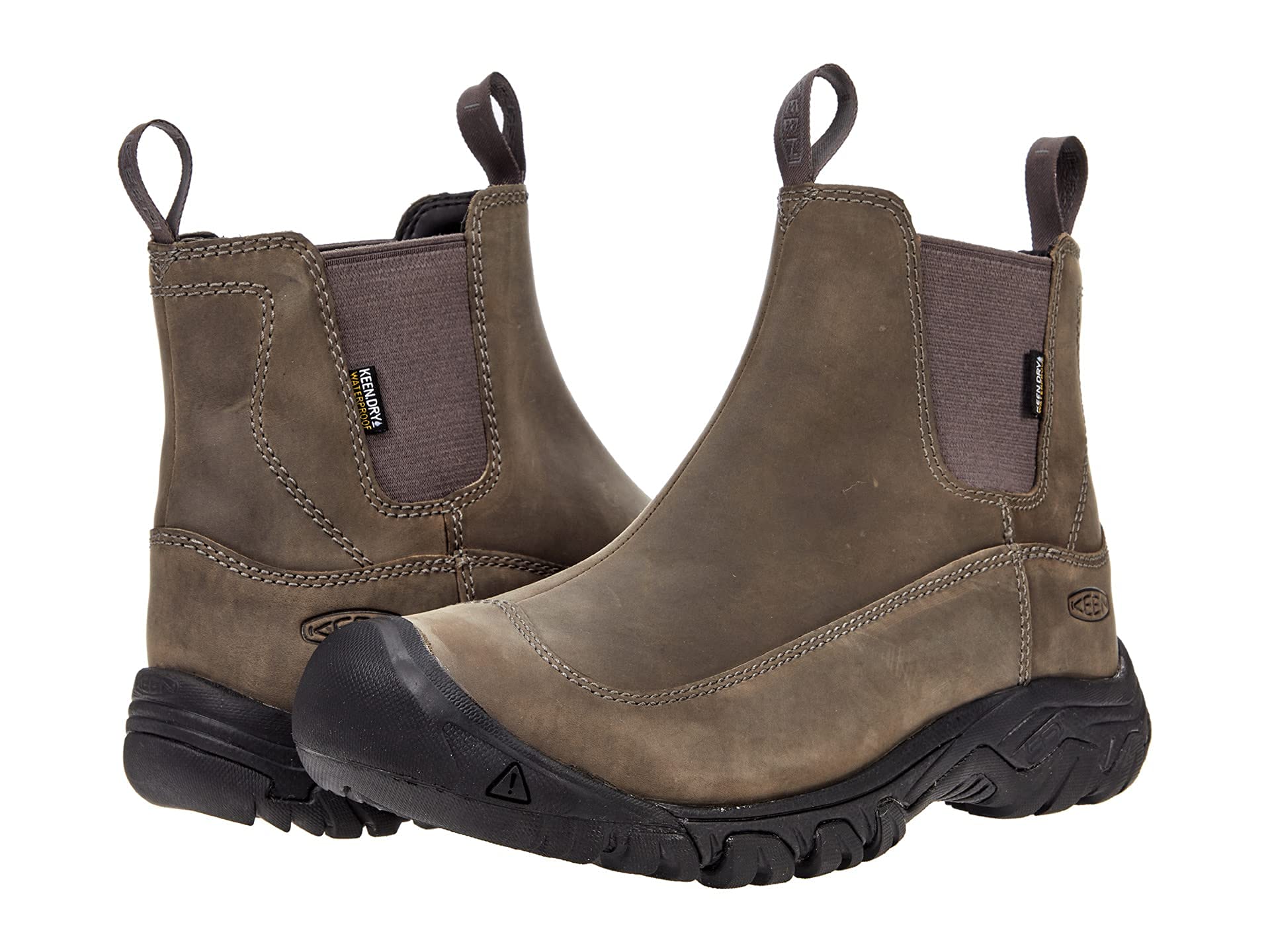 KEEN Anchorage 3 Men's Insulated Waterproof Snow Boot, Grey Black Steel Grey Bla