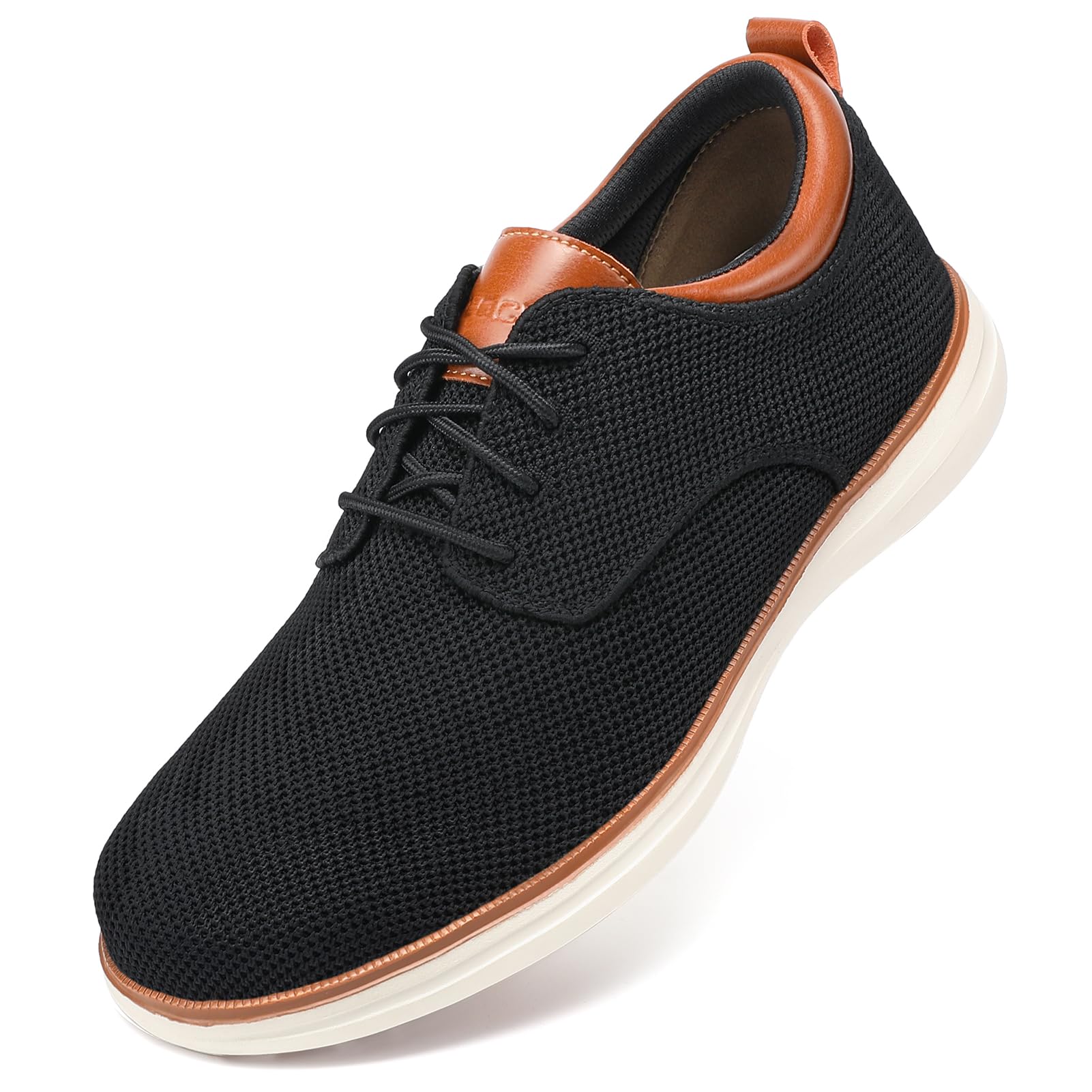 VILOCY Men's Wide Casual Dress Oxfords Business Shoes Fashion Sneakers Mesh Brea