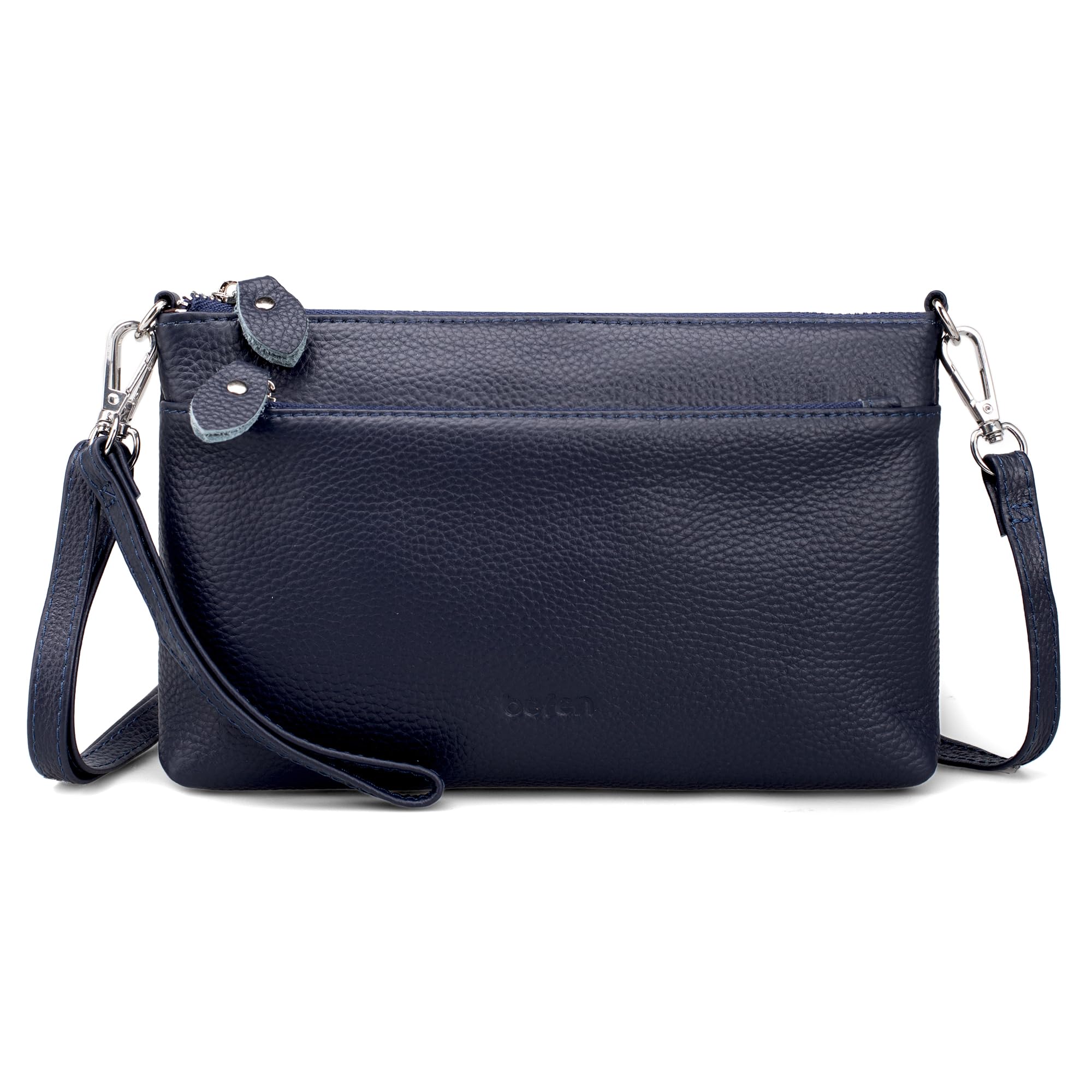 befen Genuine Leather Handbag Small Women's Clutch RFID Blocking Shoulder Bag Le