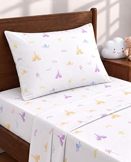 Kids Twin Size Princess Bed Sheets - 3 Piece Kids Princess Sheet Set | Princess Themed Bedding, Ultra-Soft, Cute & Cozy, Breathable & Machine Washable, Bed Set for Boys, Girls & Teens, Breathable