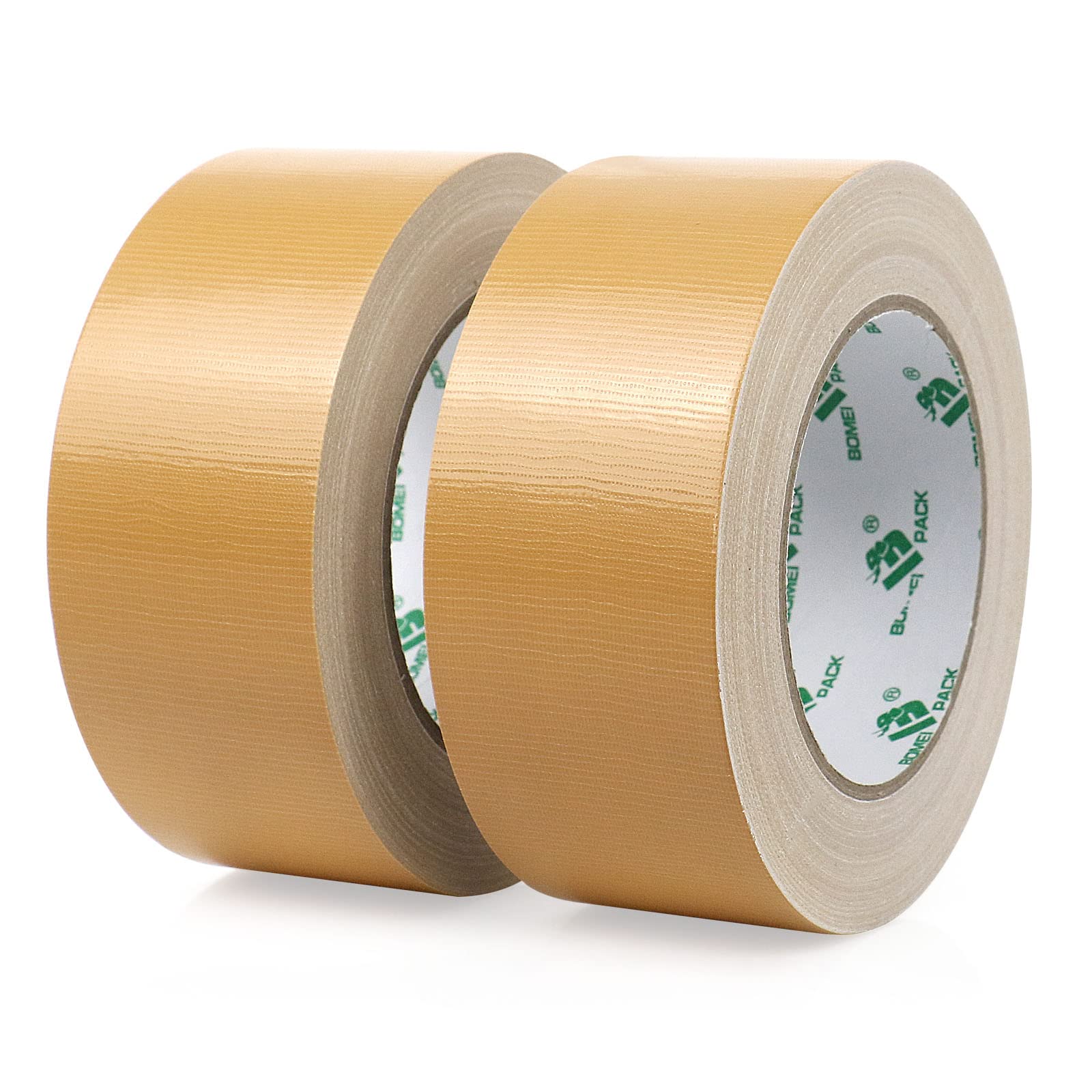 BOMEI PACK 2 Rolls Brown Duct Tape Reinforced sticky Heavy Duty cloth Gaffer Tap