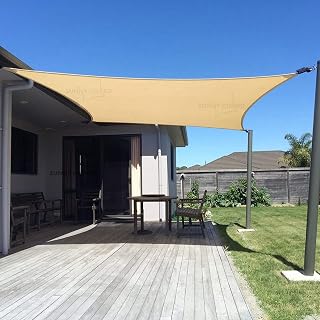 SUNNY GUARD 10' x 13' Rectangle Shade Sail 95% UV Block Outdoor Canopy | Sun shade sail canopy for backyard, patio, garden, deck, pergola with UV protection and cooling shade, customizable