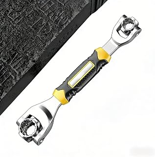52 in 1 Multi-Function Socket Set Swivel Anti-Slip Socket Set for Home Car Yellow