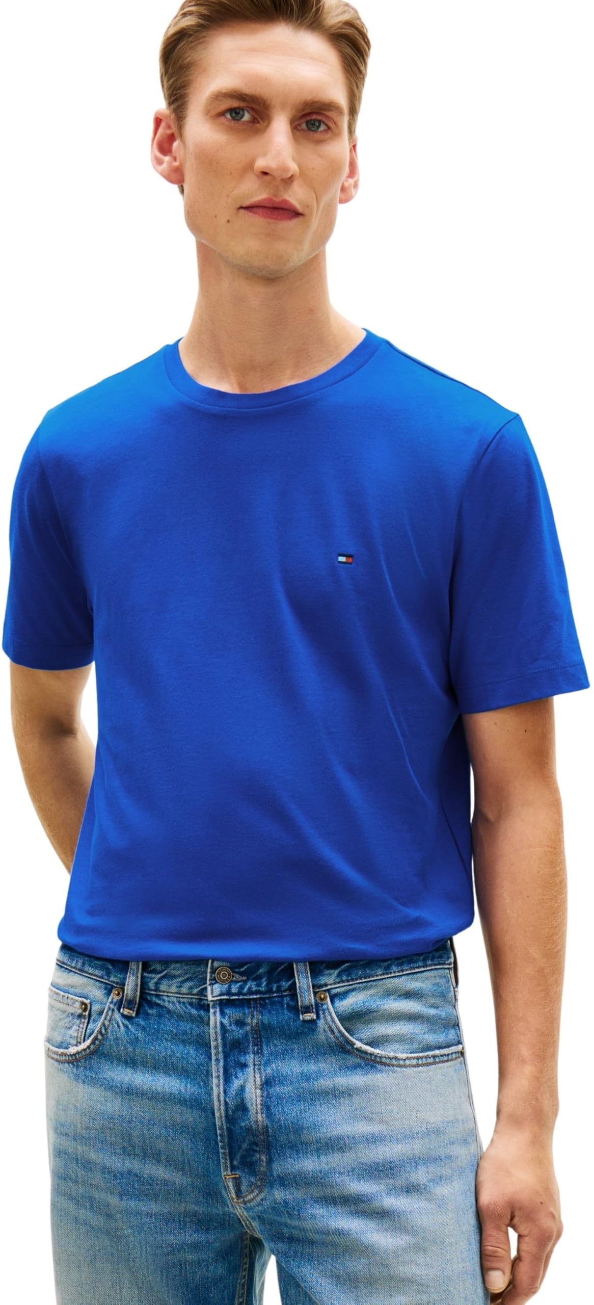 Tommy Hilfiger Men's Light Interlock Teemw0mw37508 T-Shirts (Pack of 1)