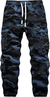 APTRO Mens Camouflage Cargo Trousers Leisure Stretch Waist Work Trousers Long Cotton Jogging Pants with 8 Pockets LT23