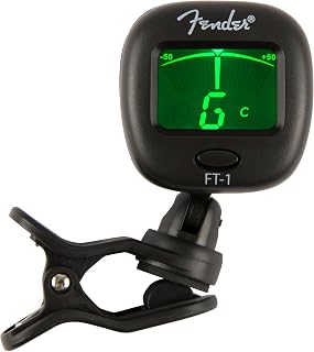 Fender FT-1 Pro Gen 2 Clip-On Chromatic Tuner for Guitar, Bass & More | Chromatic tuning for guitar, bass, ukulele, violin, beginner-friendly, bright display, home, studio, stage