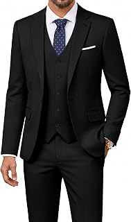 PJ PAUL JONES Suits for Men 3 Piece Classic Fit Suit Set Dress Tuxedo Suit