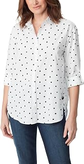 Gloria Vanderbilt Monogram Shirt Amanda Women's Button-Down Shirt (Pack of 1)