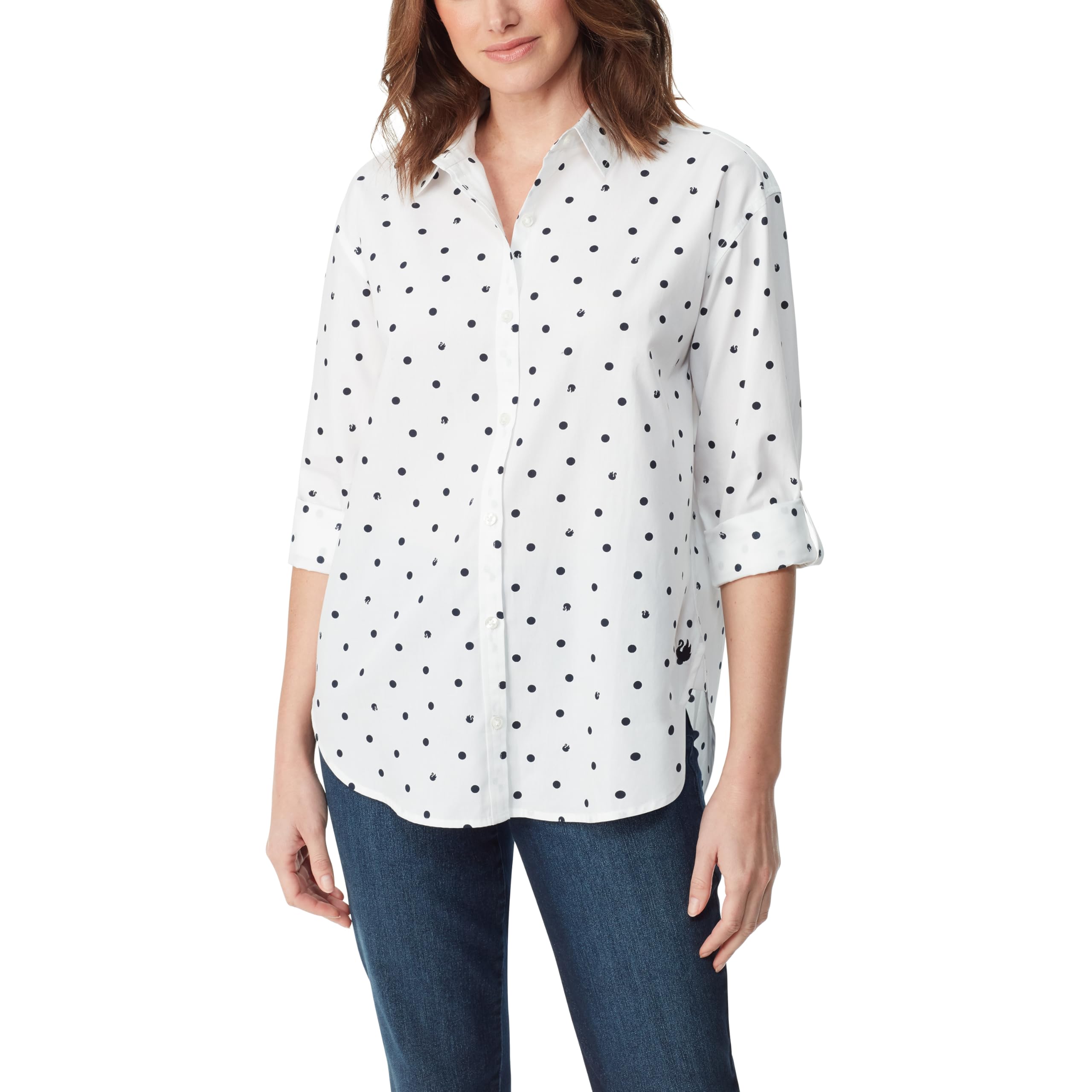Gloria Vanderbilt Monogram Shirt Amanda Women's Button-Down Shirt (Pack of 1)
