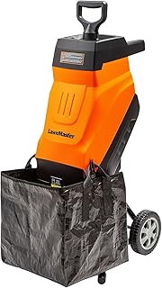 LawnMaster Electric Wood Chipper 1.8'' Cutting Diameter with Bag, FD1503 | 15-Amp, 14:1 Reduction
