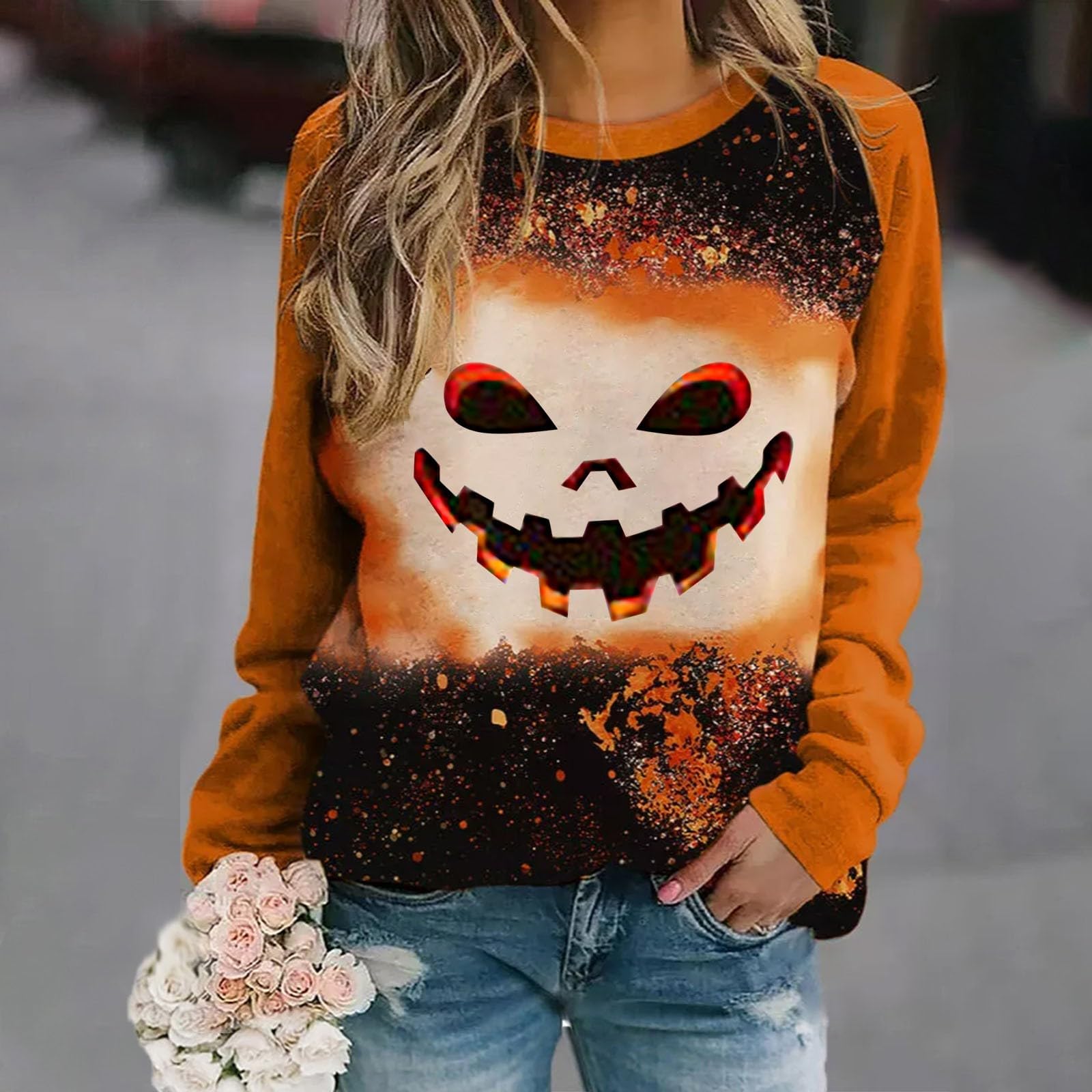 Simple Breathable Crew Neck Sweatshirt for All Seasons Daily Use