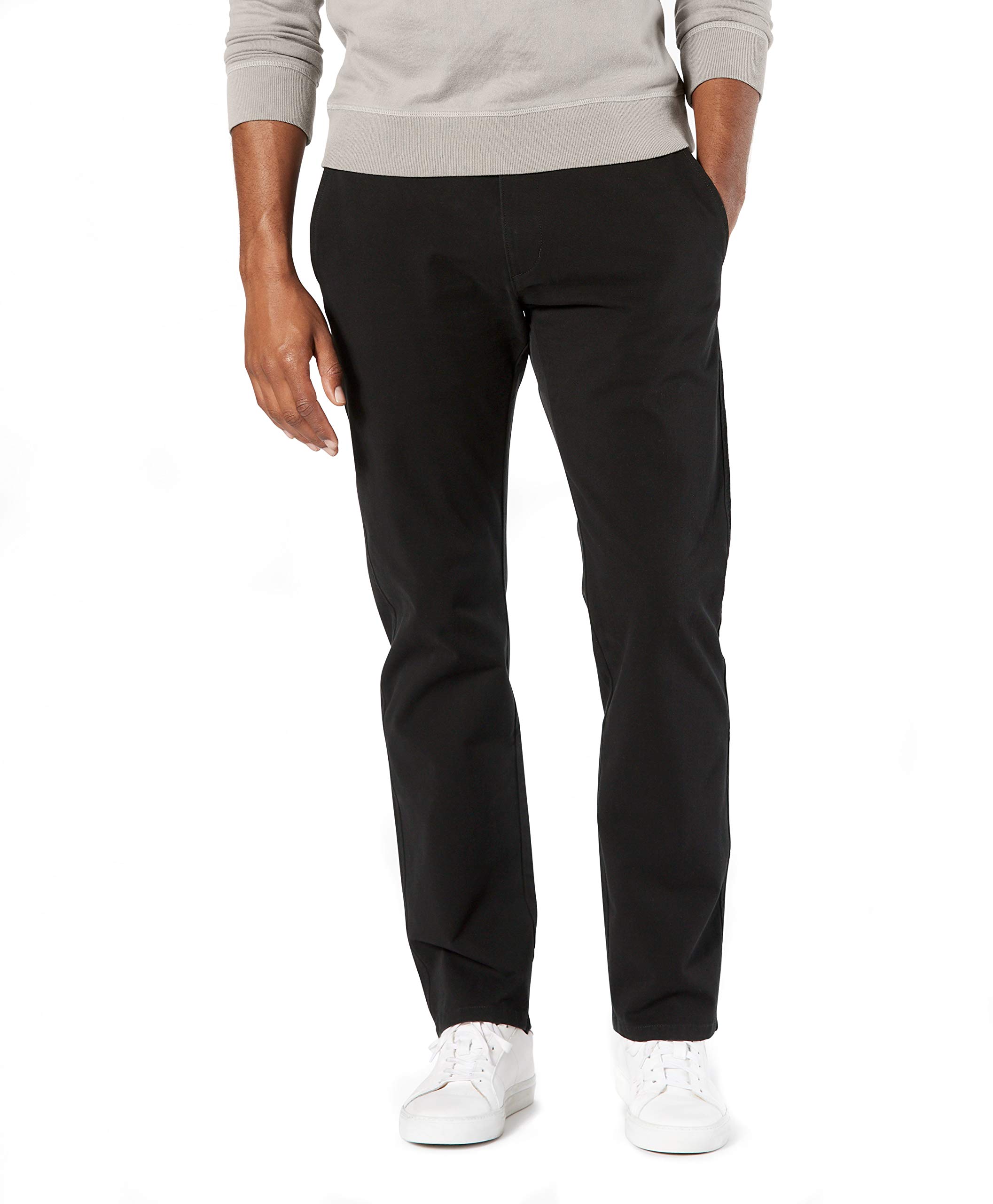 Dockers Modern Straight Smart 360 Flex Ultimate Chino Pants for Men, Black/White