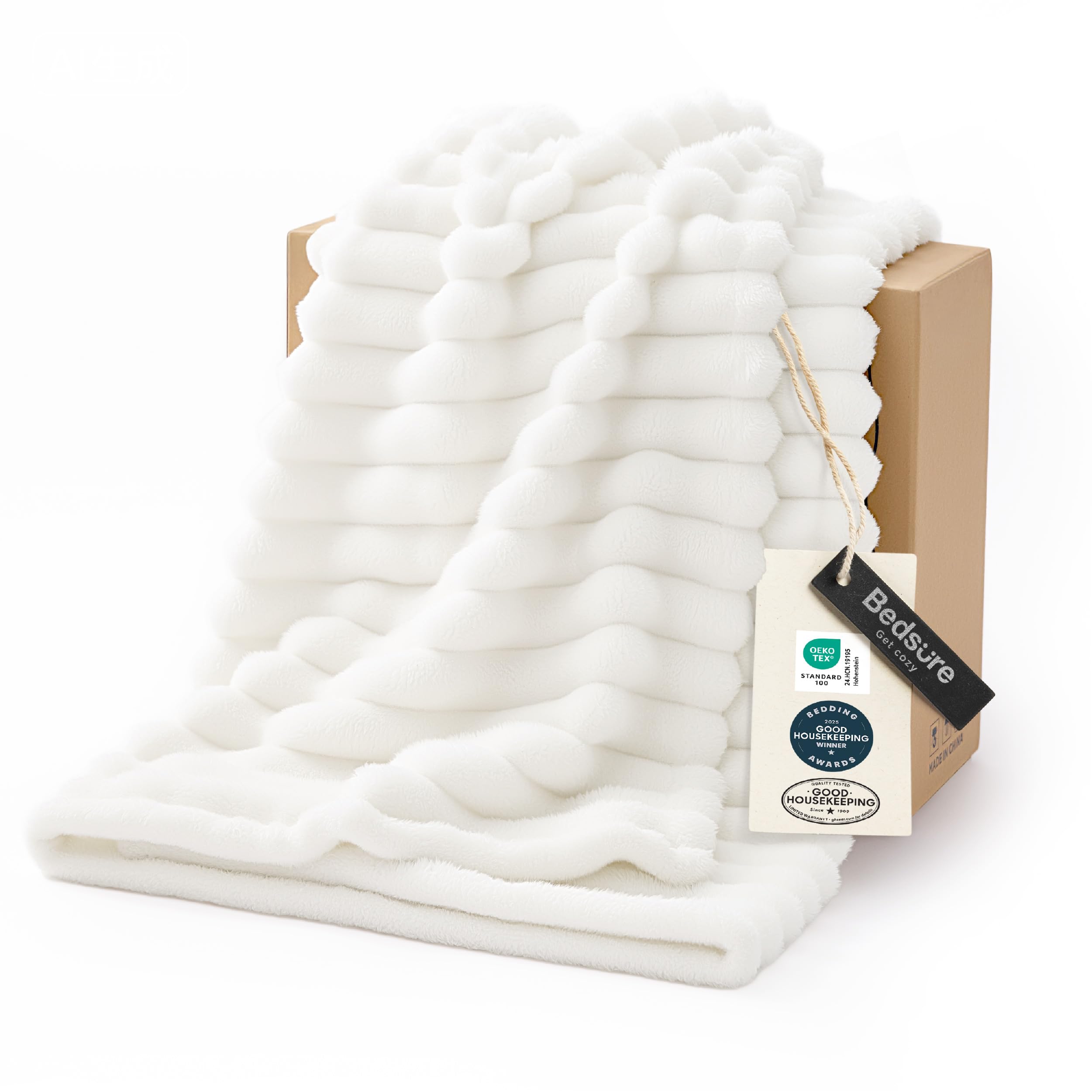 Bedsure Throw Blankets Room Decor - Women Birthday Gift, Soft Fluffy Fleece Cozy