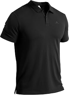 Pioneer Camp Men's Short Sleeve Polo Shirt - Breathable and Quick Dry with 4-Way Stretch, UPF 50+ Sun Protection - High Quality Functional Shirt