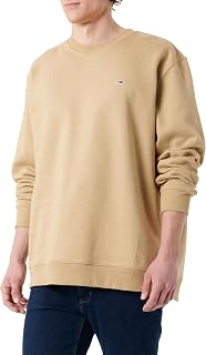 Tommy Jeans Men's Regular Fit Flag Fleece Crew Neck Sweatshirt