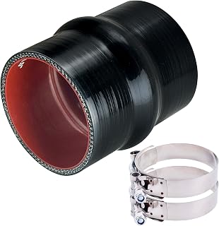 3.5" ID Silicone Hump Hose Coupler with 2 Tension Heavy-Duty Clamp,High Temp 4-Ply Reinforced 5MM Wall 4.0" Length (Qty 1) For Pipes Connecting