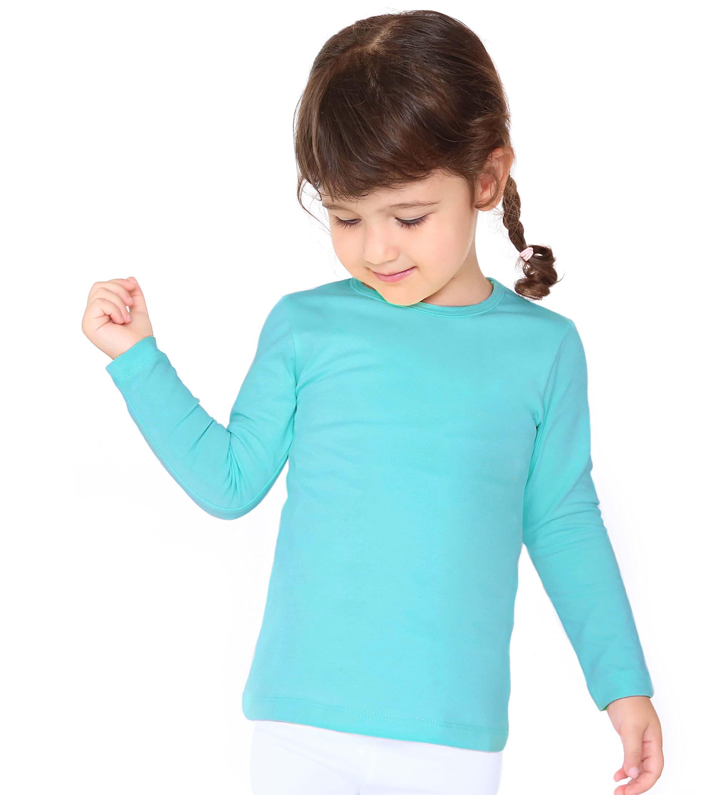 Lilax Girls Basic Long Sleeve Round Neck T-Shirt