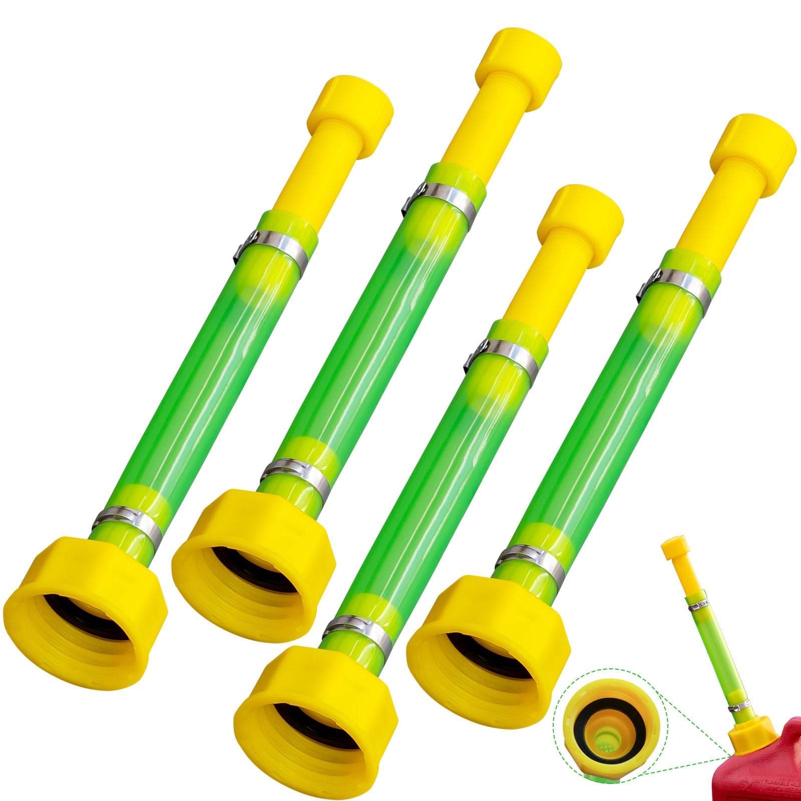 4 PCS 10" Midwest Scepter Gas Can Spout Replacement | Anti-spill spout Compatibl