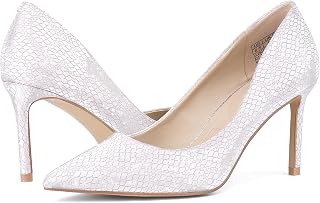 JENN ARDOR Women's Comfortable Stiletto Pumps 3 inch Elegant Gorgeous Closed Pointed Toe Slip On Solid High Heels for Ladies Wedding Dress Shoes