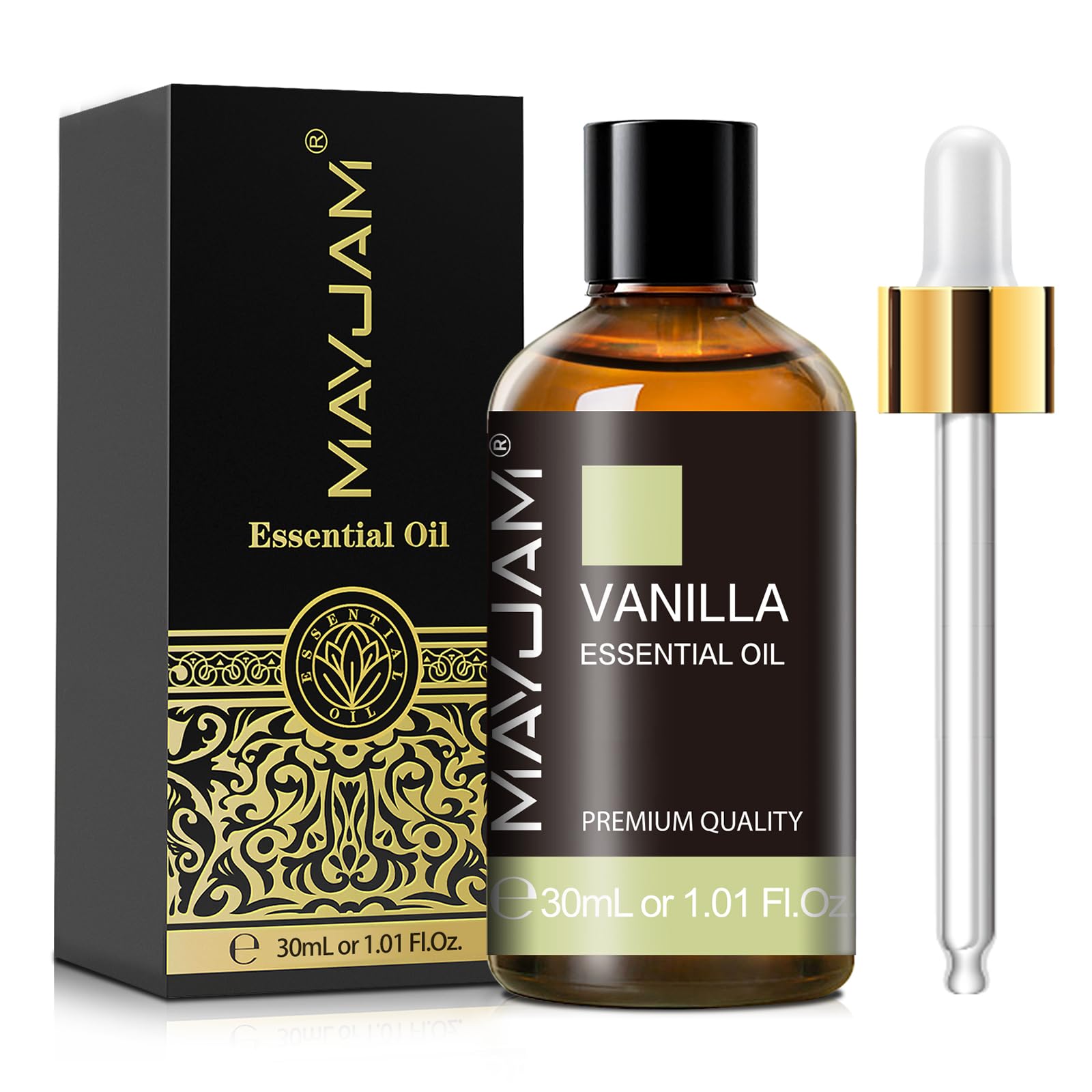 MAYJAM Vanilla Essential Oil for Diffuser Soap Candle Making, 30ML | Long Lastin