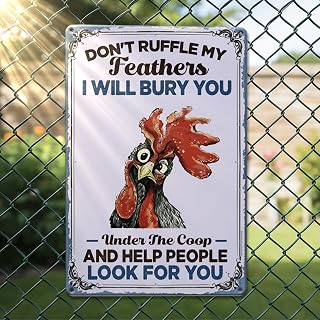 funny chicken metal signs chicken tin chicken gifts chicken signs chicken coop signs for farm yard chicken coop decoration house decor house sign wall sign "ne
