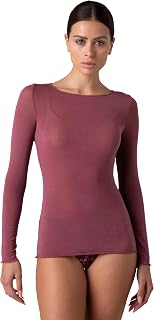 Lovable Modal and Cashmere Long Sleeve Sweater with Boat Neck