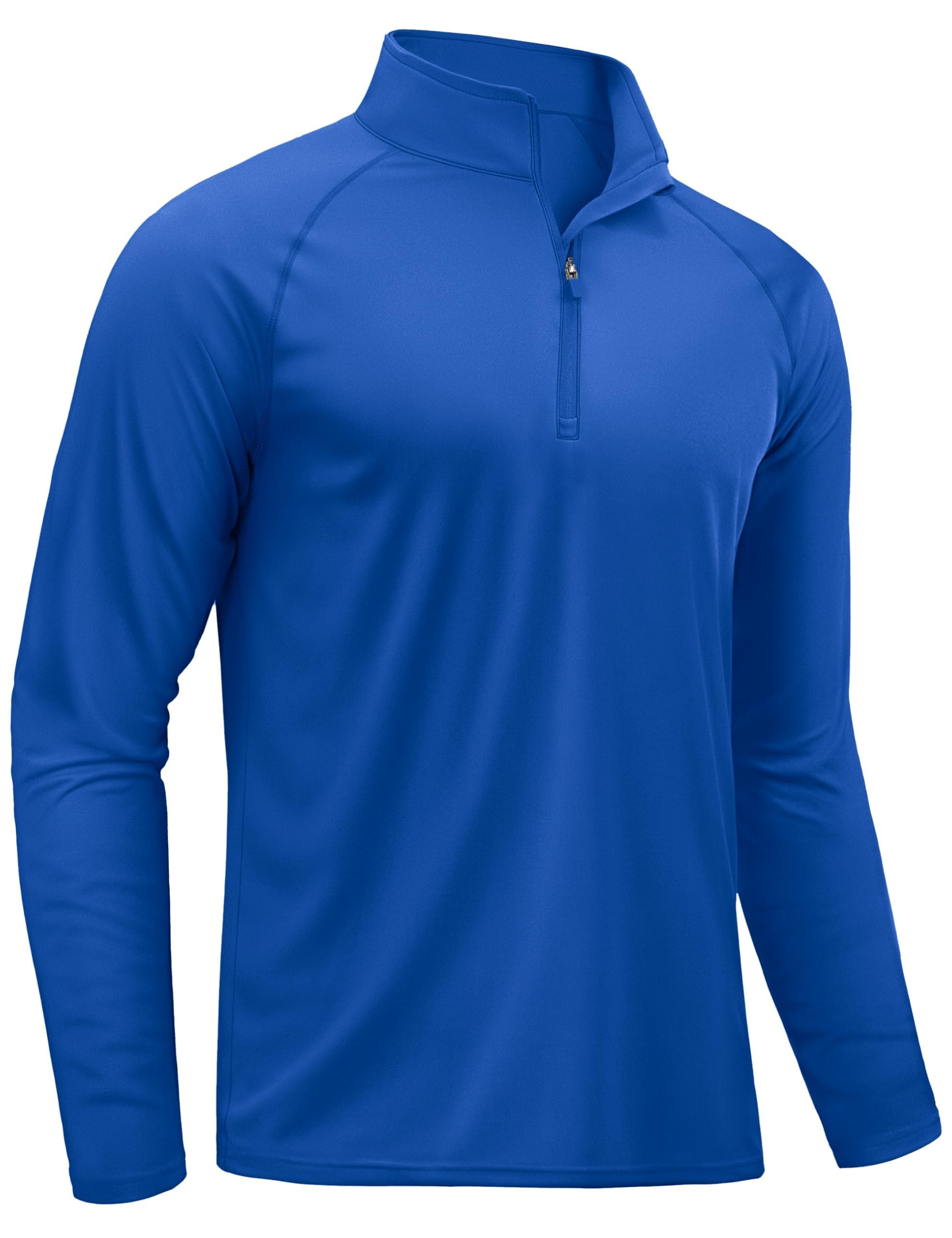 TACVASEN Rash Guard Mens Swim Shirt Long Sleeve UV Fishing Sun Protection UPF 50