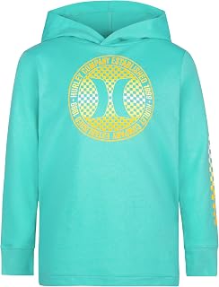 Hurley Long Sleeve Hooded Graphic T-Shirt Hoodie for Children and Boys (Pack of 1)