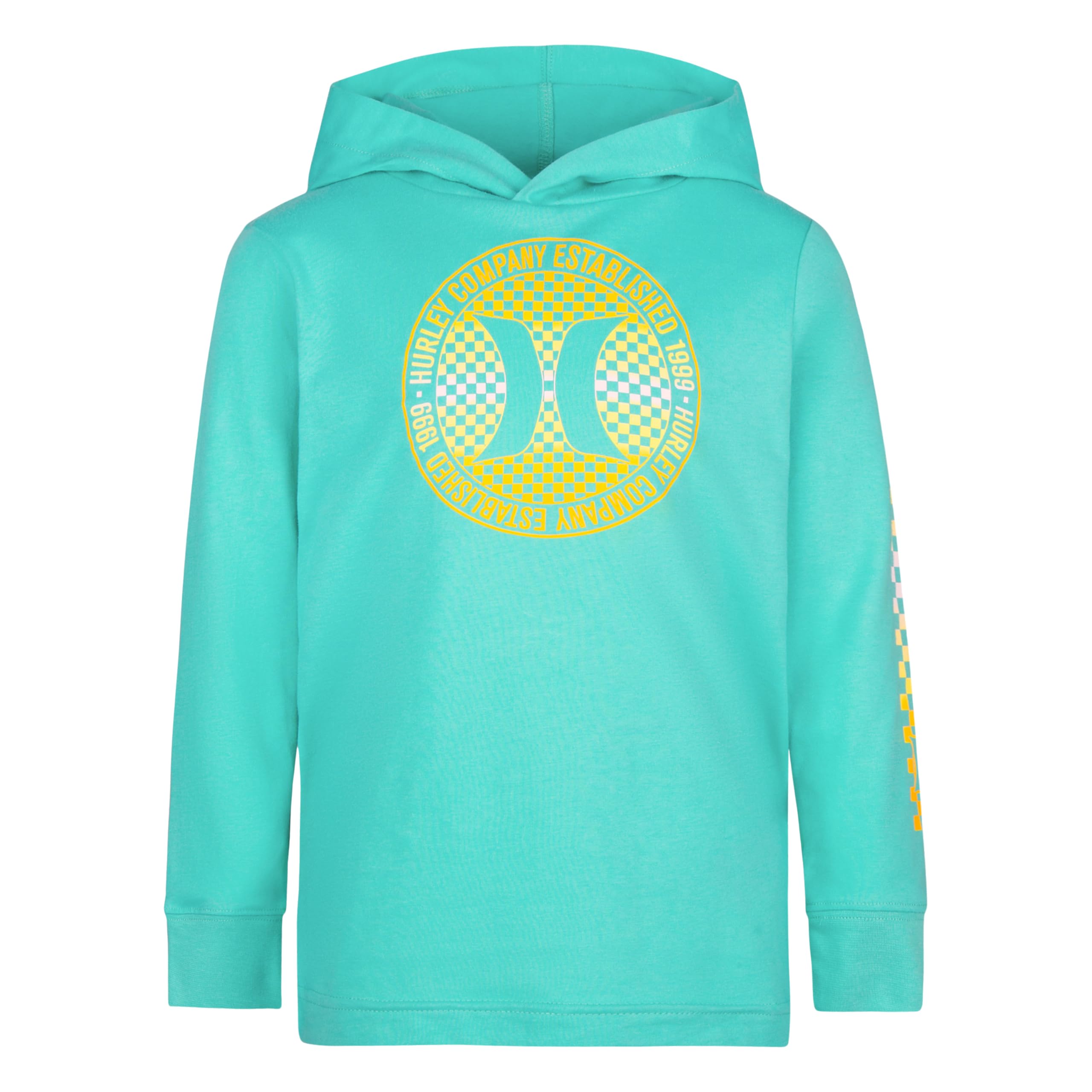 Hurley Long Sleeve Hooded Graphic T-Shirt Hoodie for Children and Boys (Pack of 