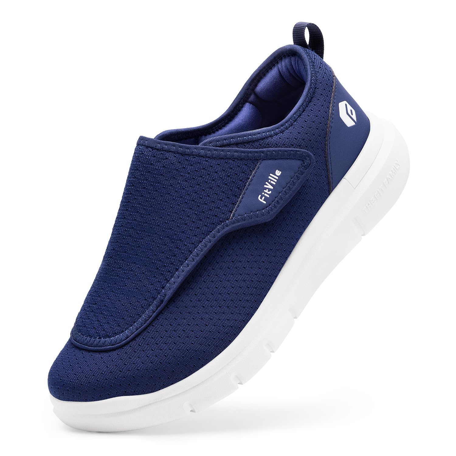FitVille Diabetic Shoes for Men Extra Wide Slip-on Shoes for Swollen Feet Adjust
