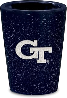 Rico Industries NCAA Primary OR Wordmark Logo 2oz Ceramic Shot Glass for Fans, Laser Engraved In Team Color Single Shot Glass