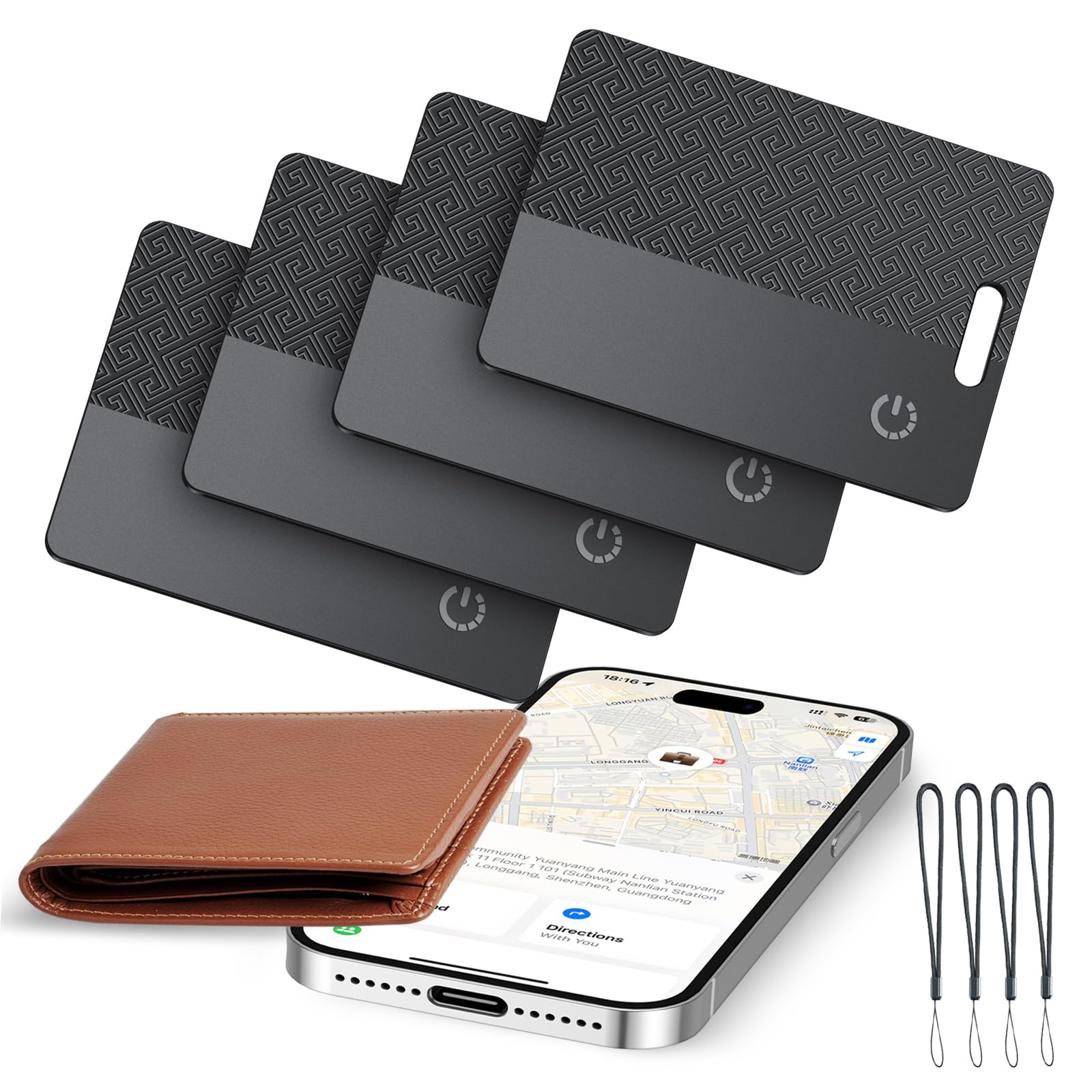Ultra-Thin Wallet Tracker Card(iOS Only), Bluetooth Tracker Smart Card for Apple