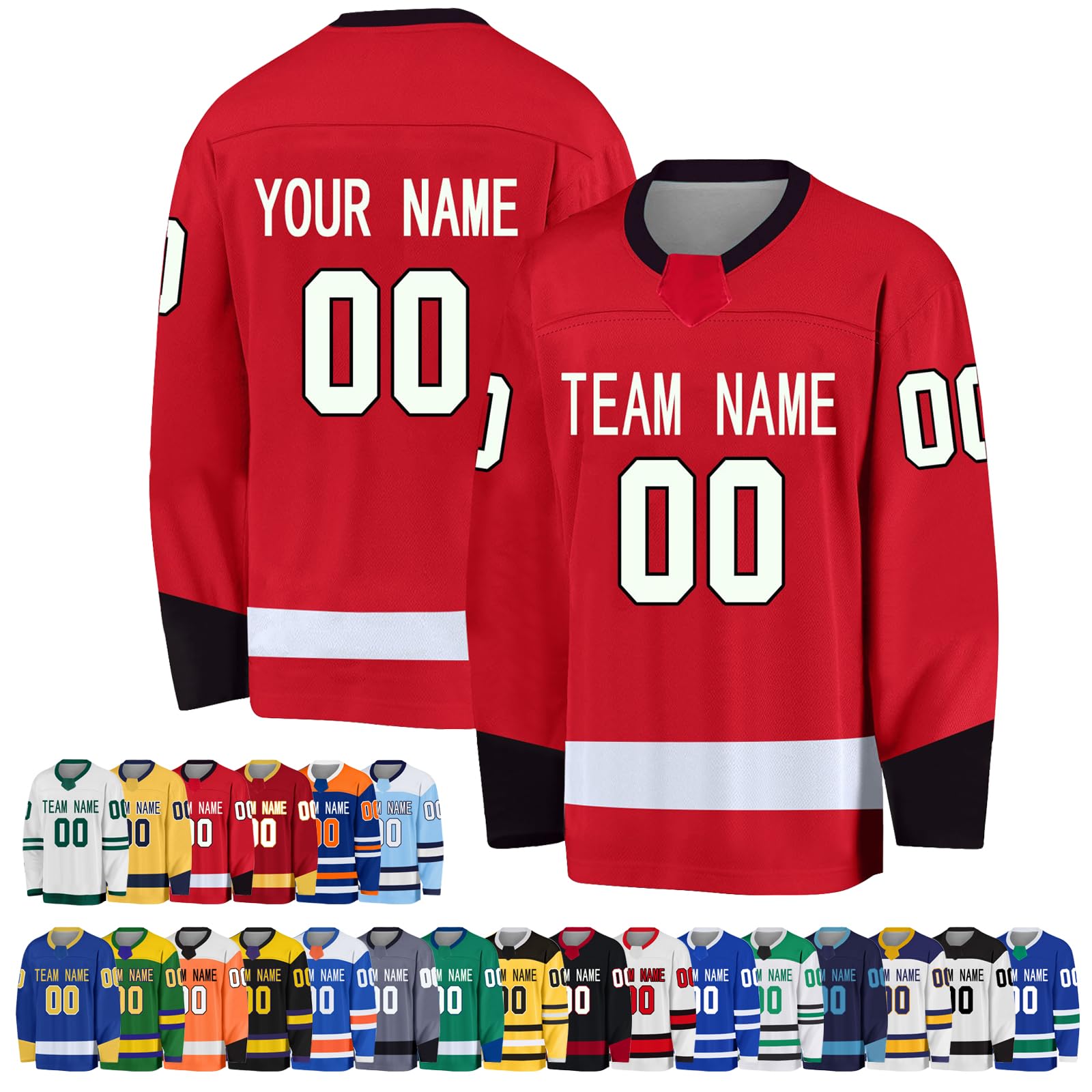 Custom Hockey Jersey for Mens Youth Kids Personalized Boys Ice Hockey Practice J