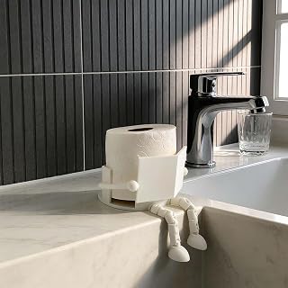 Toilet Paper Holder Funny Reading Companion Cartoon Paper Roll Holder Creative Bathroom Decor